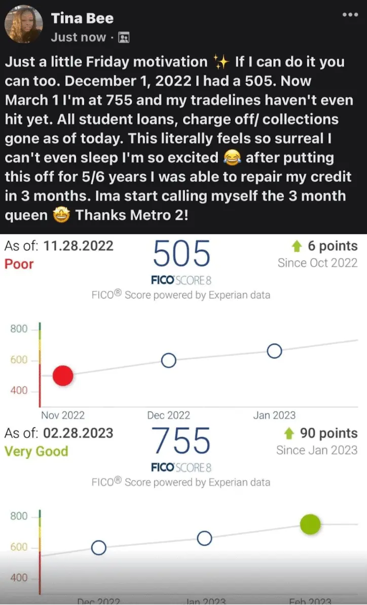 220-Point FICO Score Increase in 3-Months