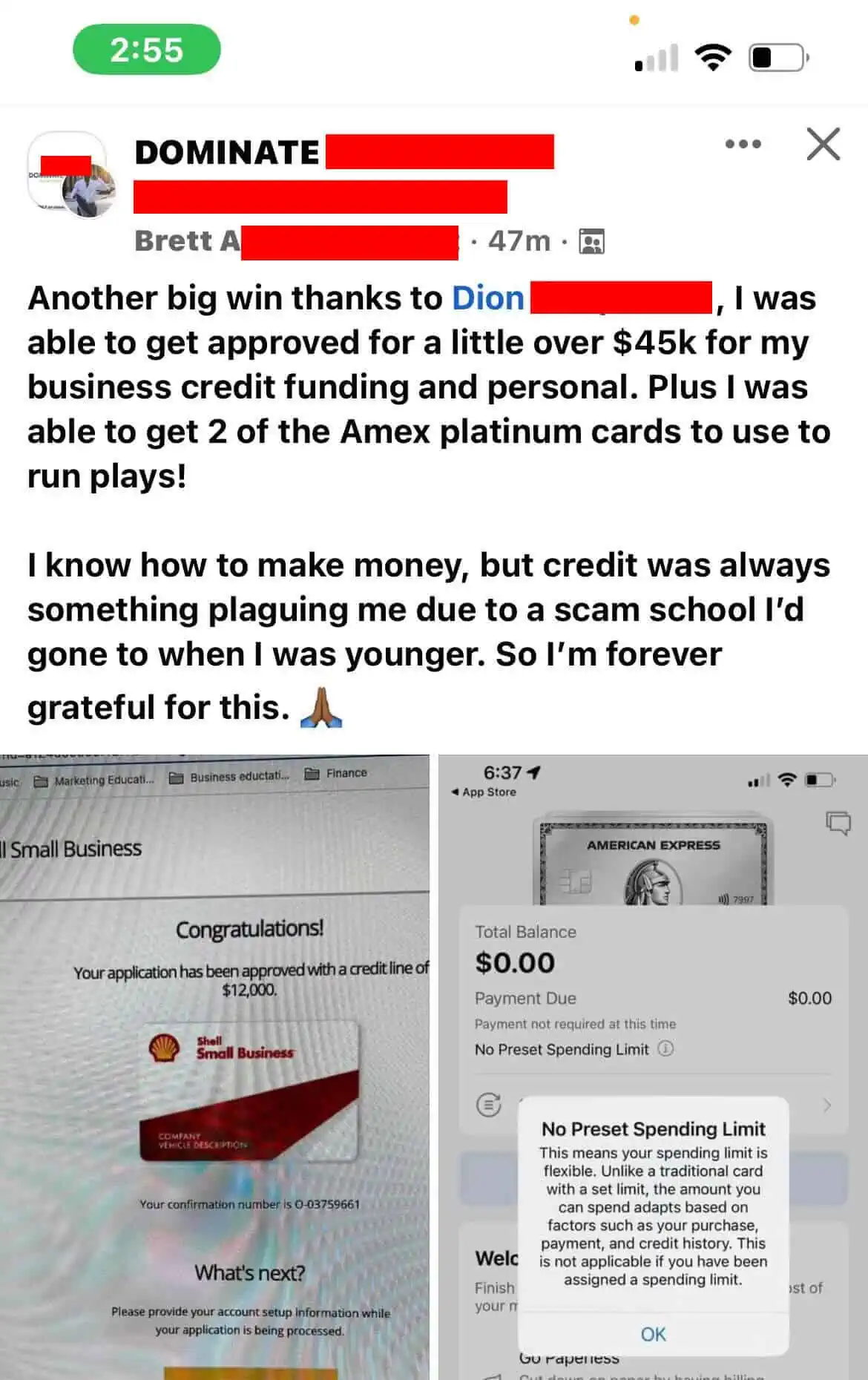 $45k in Business Credit Approved