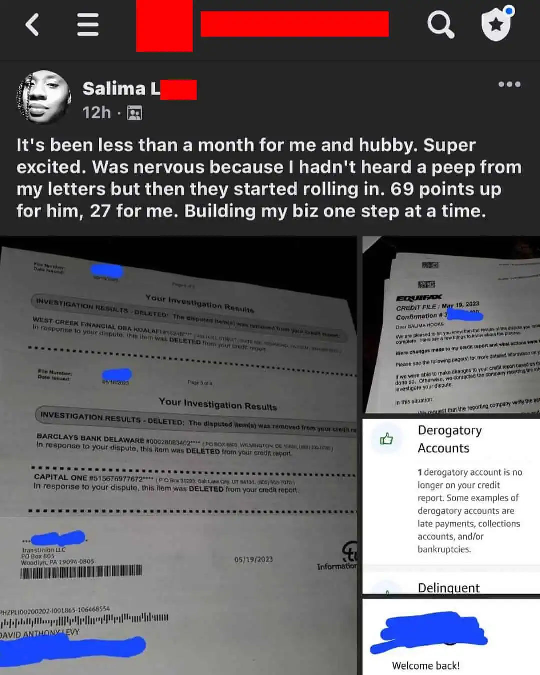 69-Point Credit Score Increase