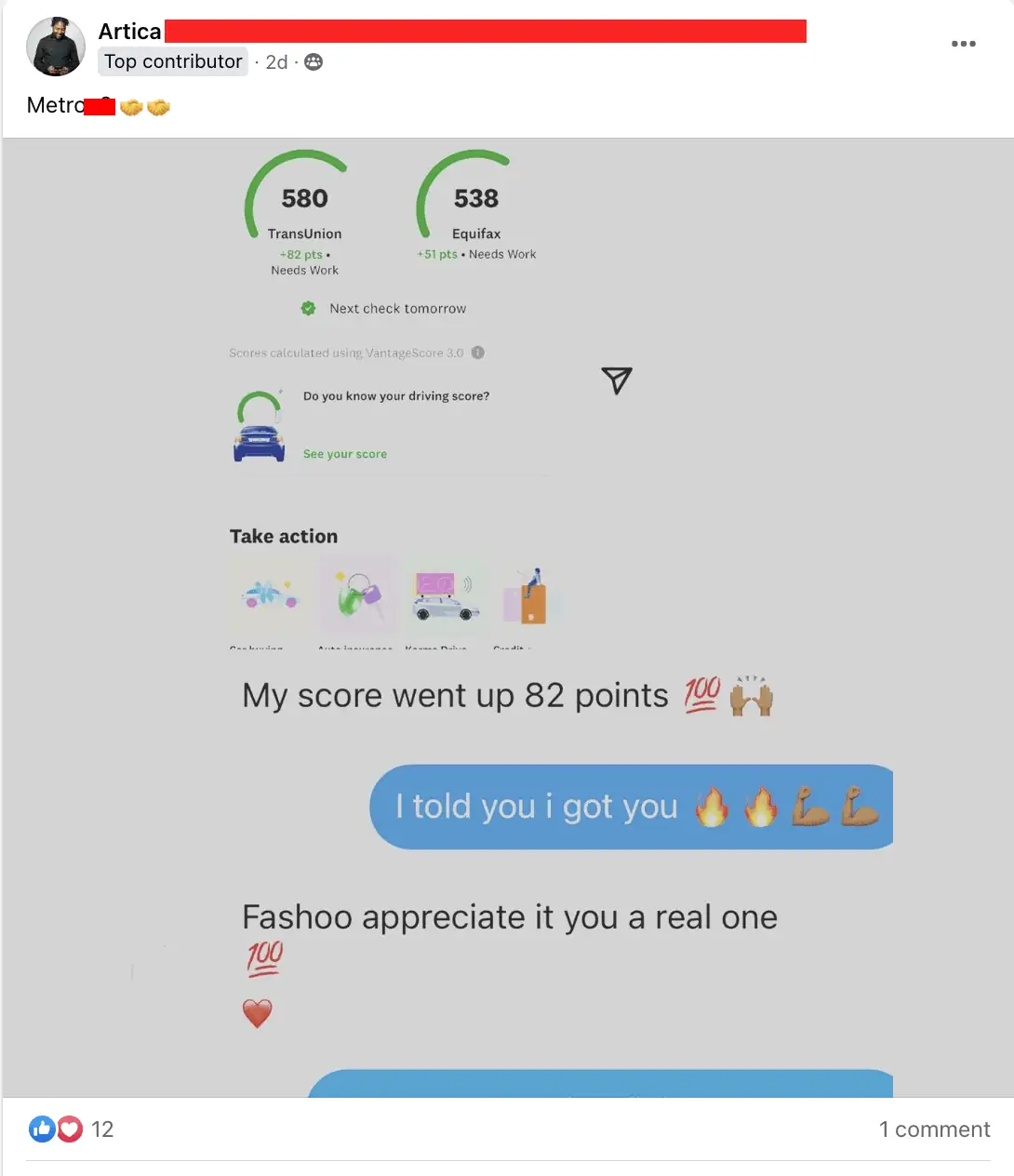 82-Point Credit Score Increase